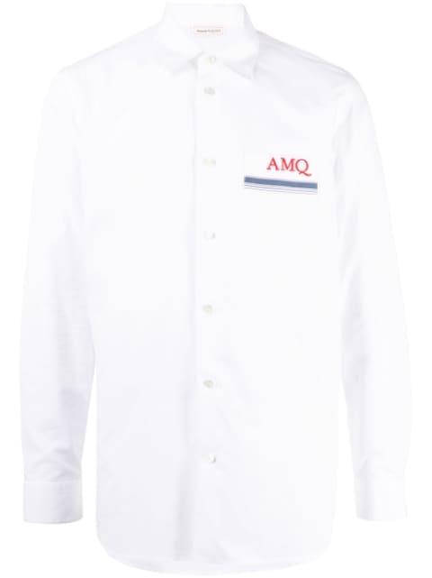 embroidered monogram logo shirt by ALEXANDER MCQUEEN
