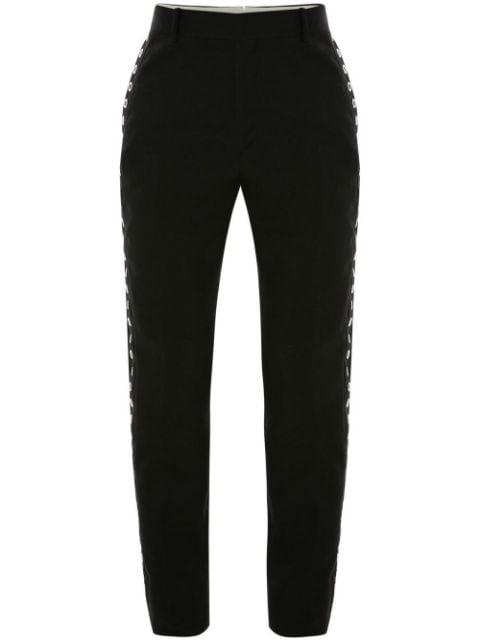 eyelet-detail slim-cut trousers by ALEXANDER MCQUEEN