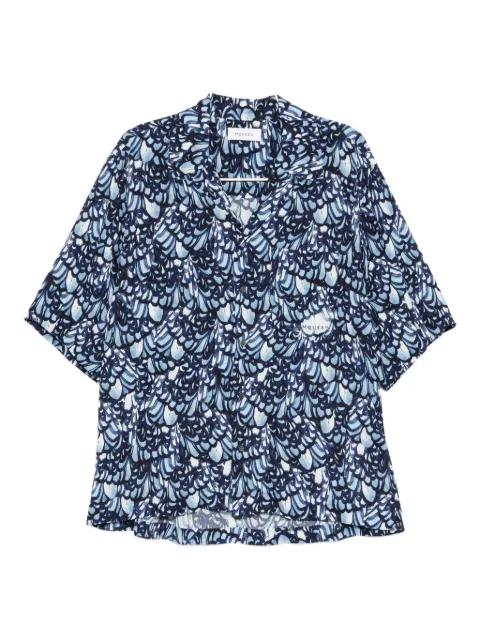 feather-print short-sleeve shirt by ALEXANDER MCQUEEN