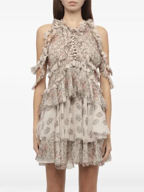 floral-print ruffled dress by ALEXANDER MCQUEEN
