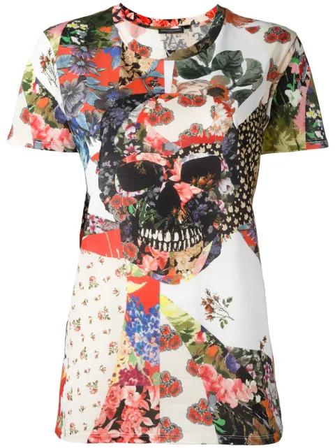 floral skull T-shirt by ALEXANDER MCQUEEN