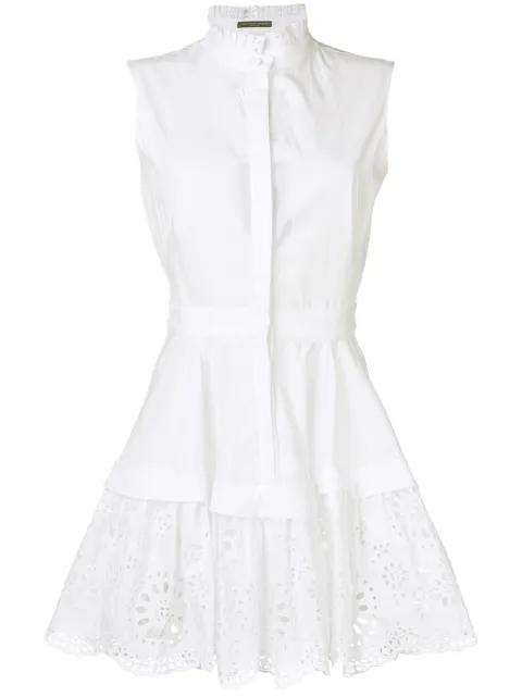 floral topstitching detailed dress by ALEXANDER MCQUEEN