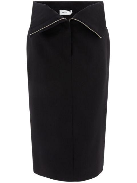 folded-edge midi skirt by ALEXANDER MCQUEEN