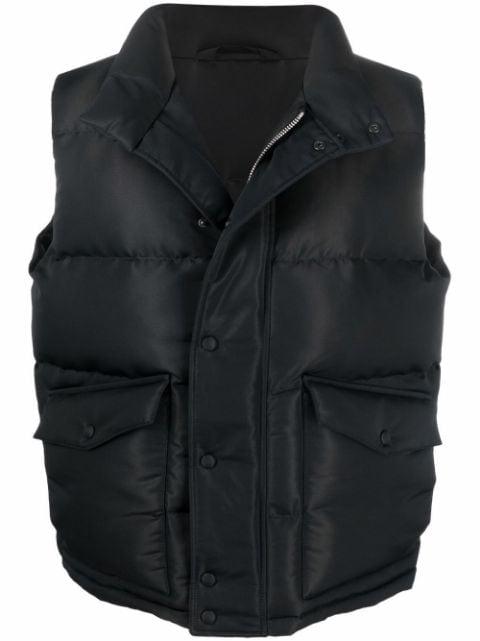 graffiti-print padded gilet by ALEXANDER MCQUEEN
