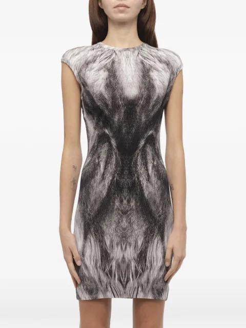 graphic-print cap-sleeve dress by ALEXANDER MCQUEEN