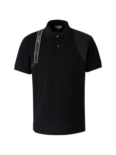 harness-detail panelled polo shirt by ALEXANDER MCQUEEN