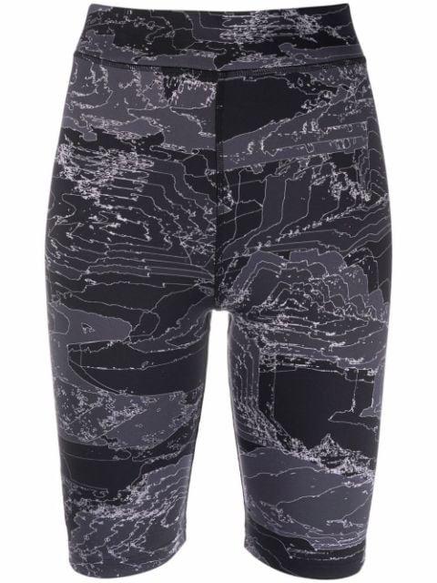 high-rise fitted cycling shorts by ALEXANDER MCQUEEN