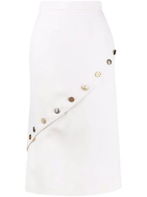 high-waisted asymmetric-hem skirt by ALEXANDER MCQUEEN