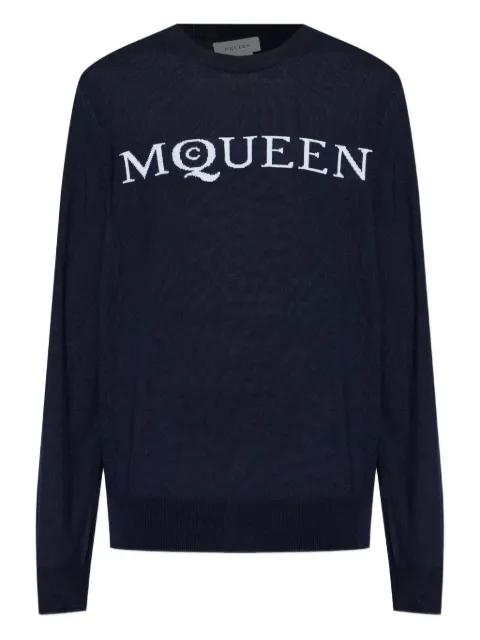intarsia-knit logo sweater by ALEXANDER MCQUEEN