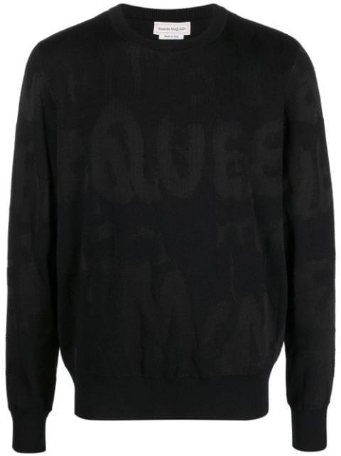 intarsia-knit logo sweater by ALEXANDER MCQUEEN