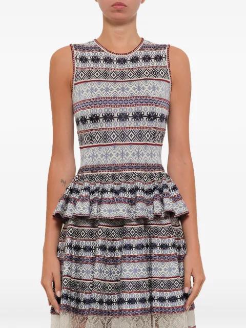 jacquard peplum dress by ALEXANDER MCQUEEN