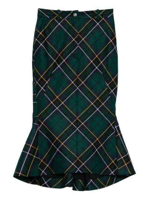 kickback-detail plaid skirt by ALEXANDER MCQUEEN