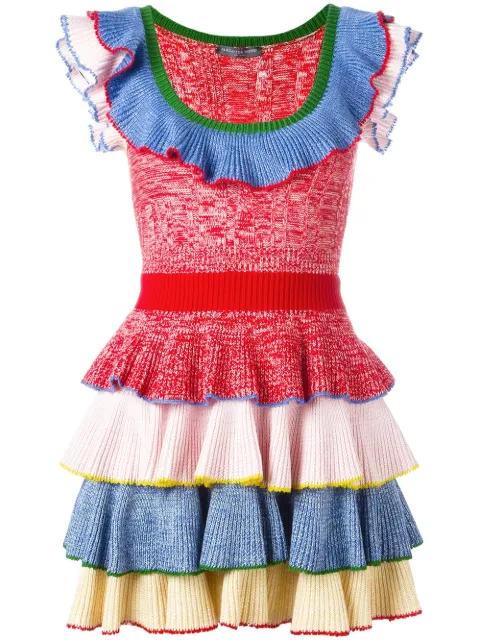 knitted tiered mini dress by ALEXANDER MCQUEEN