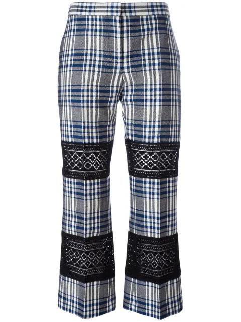 lace-panelled cropped trousers by ALEXANDER MCQUEEN