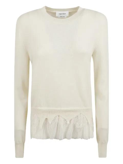 lace pleated sweater by ALEXANDER MCQUEEN