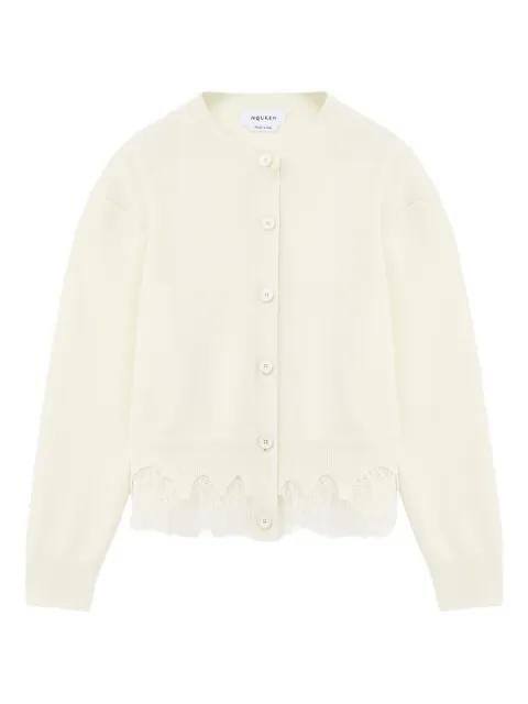 lace-trimmed cardigan by ALEXANDER MCQUEEN