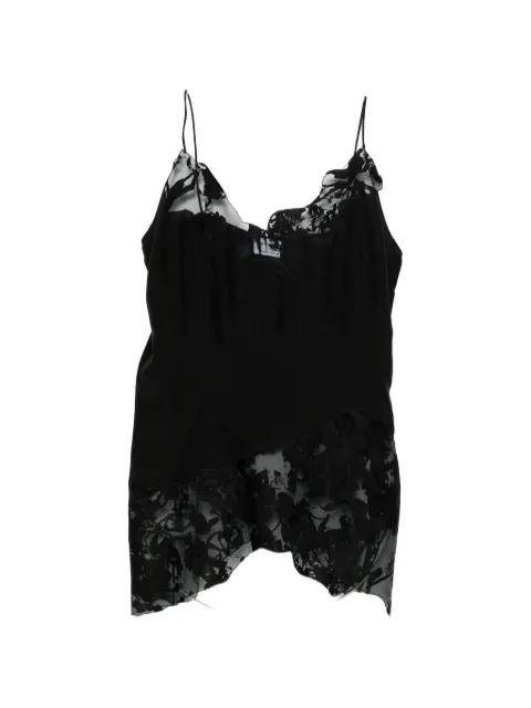 lace-trimmed silk blouse by ALEXANDER MCQUEEN