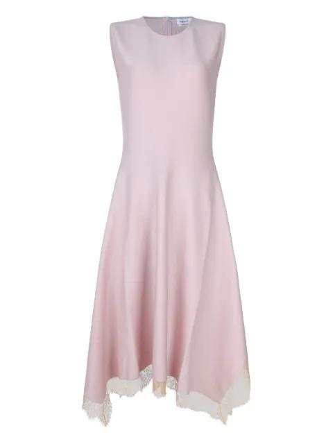 lace-trimmed sleeveless midi dress by ALEXANDER MCQUEEN