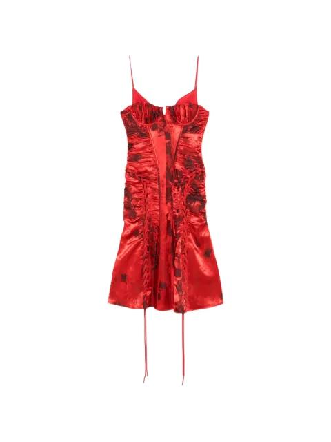 lace-up floral-print dress by ALEXANDER MCQUEEN
