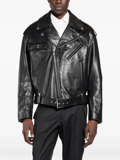 leather biker jacket by ALEXANDER MCQUEEN