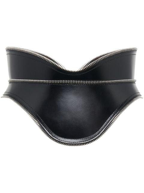 leather corset belt by ALEXANDER MCQUEEN
