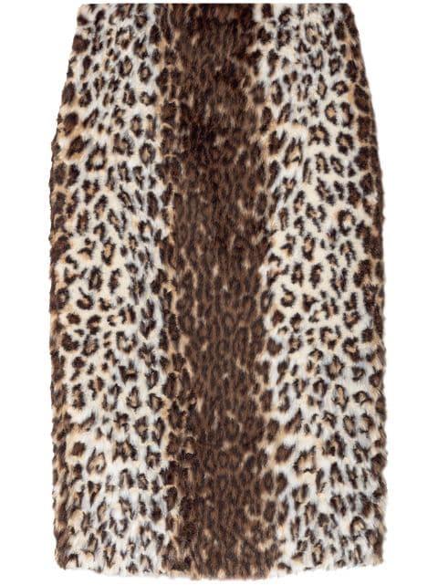 leopard-print midi skirt by ALEXANDER MCQUEEN