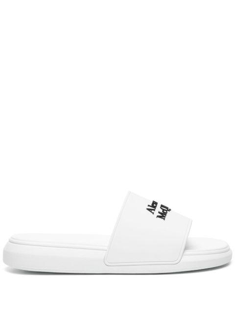 logo-embellished slides by ALEXANDER MCQUEEN