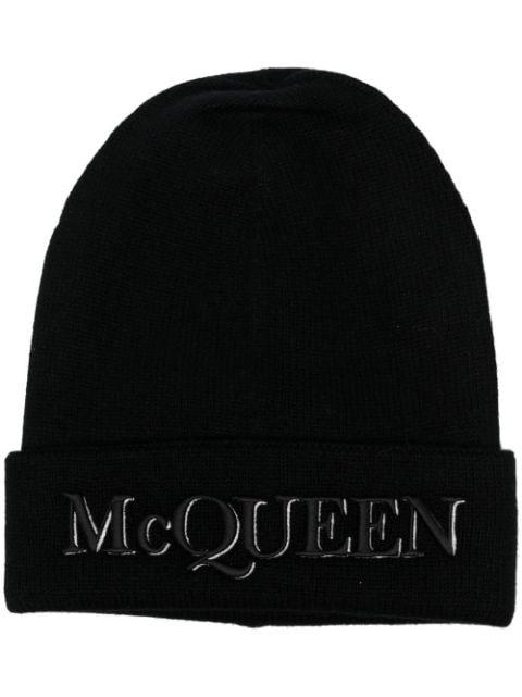logo-embroidered cashmere beanie by ALEXANDER MCQUEEN
