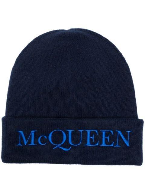 logo-embroidered cashmere beanie by ALEXANDER MCQUEEN