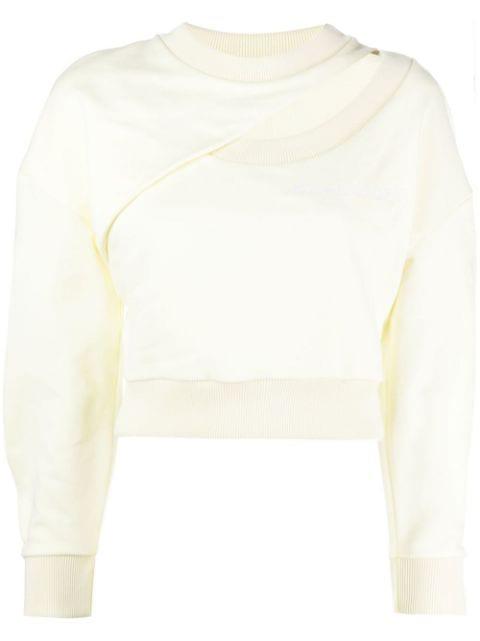 logo-embroidered cut-out sweatshirt by ALEXANDER MCQUEEN