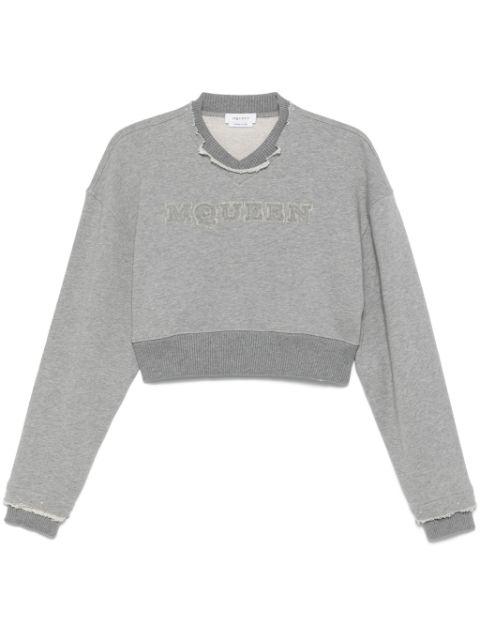 logo-lettering cropped sweatshirt by ALEXANDER MCQUEEN