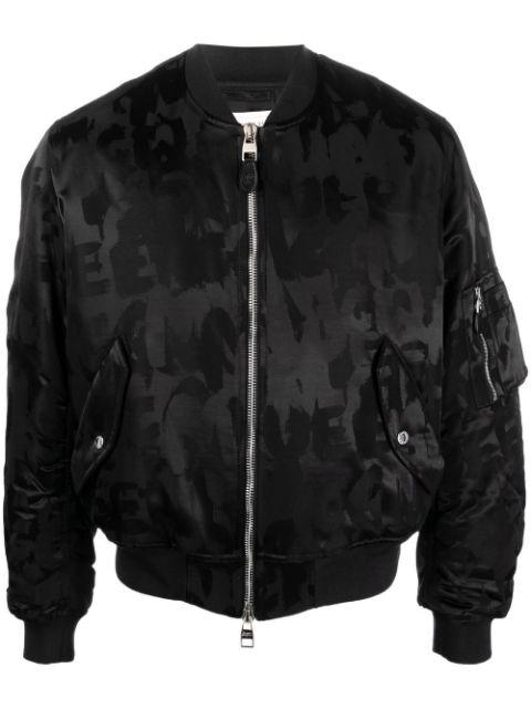 logo-print bomber jacket by ALEXANDER MCQUEEN