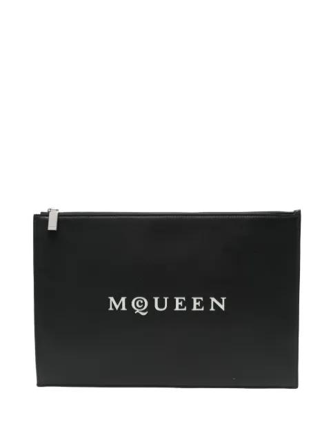 logo-print clutch bag by ALEXANDER MCQUEEN