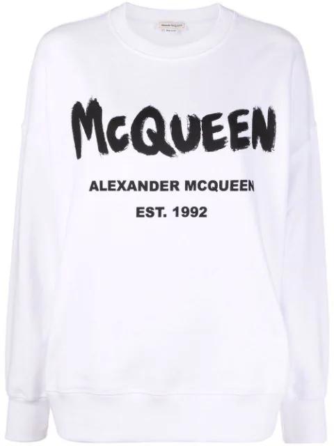 logo-print crew neck sweatshirt by ALEXANDER MCQUEEN
