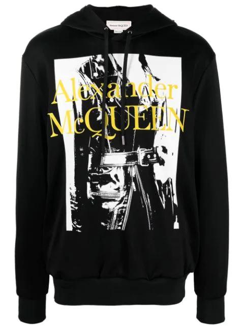 logo-print long-sleeved hoodie by ALEXANDER MCQUEEN