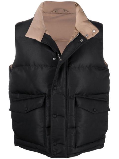 logo-print puffer gilet by ALEXANDER MCQUEEN