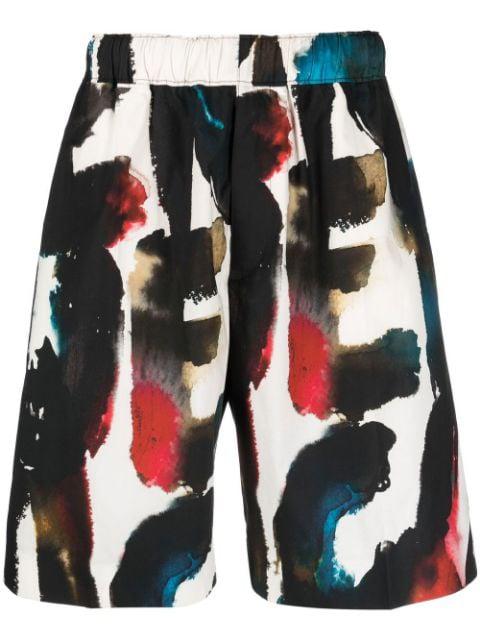 logo-print straight-leg shorts by ALEXANDER MCQUEEN