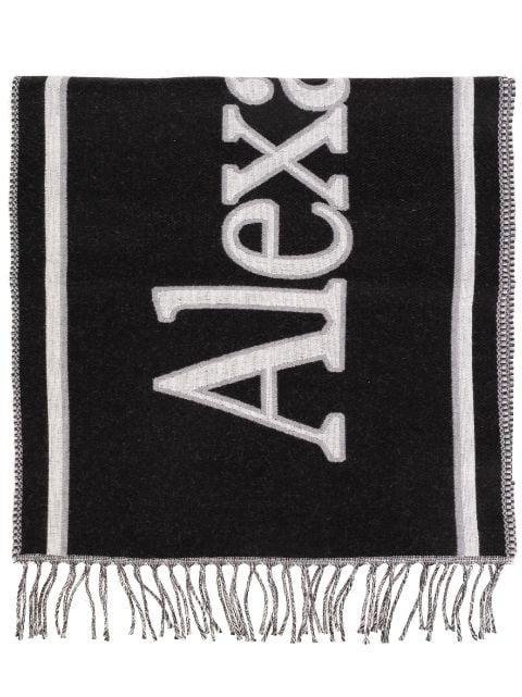 logo-print wool scarf by ALEXANDER MCQUEEN