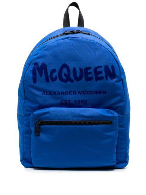 logo-print zipped backpack by ALEXANDER MCQUEEN