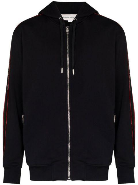logo-tape zip-up hoodie by ALEXANDER MCQUEEN