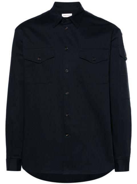 logo-trim cotton shirt by ALEXANDER MCQUEEN