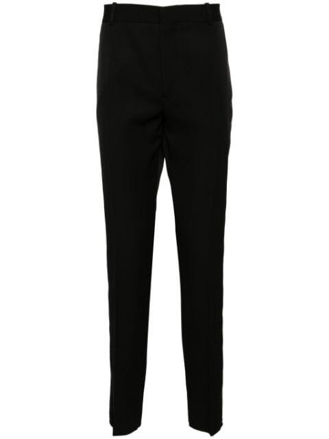 low-rise satin-trim tailored trousers by ALEXANDER MCQUEEN