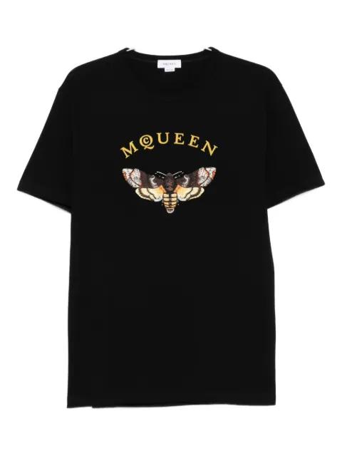 moth-embroidered T-shirt by ALEXANDER MCQUEEN