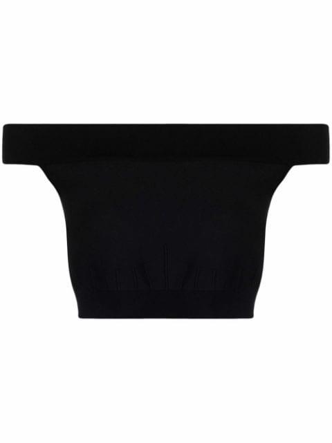 off-shoulder crop top by ALEXANDER MCQUEEN