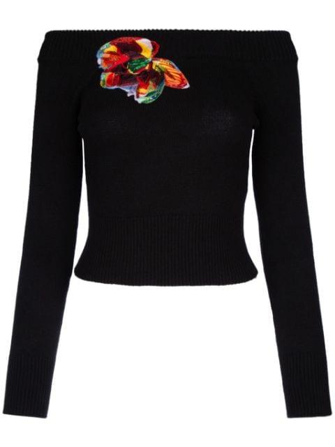 off-shoulder jumper by ALEXANDER MCQUEEN