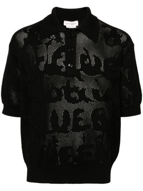 open-knit cotton polo shirt by ALEXANDER MCQUEEN
