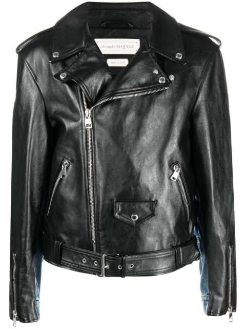 panelled biker jacket by ALEXANDER MCQUEEN