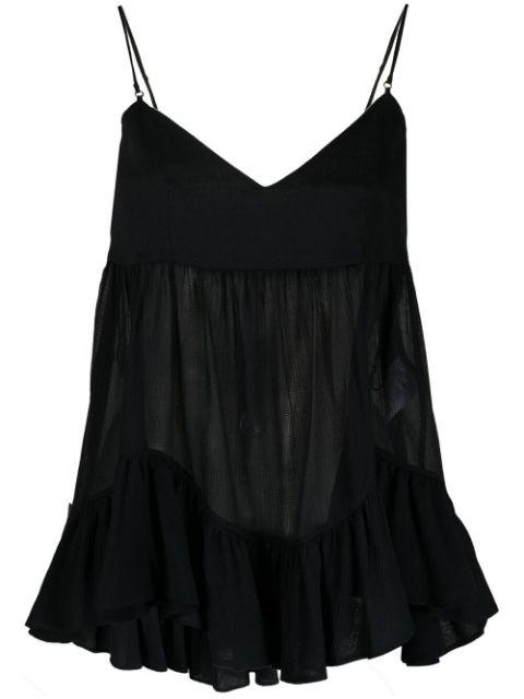 panelled seersucker camisole by ALEXANDER MCQUEEN