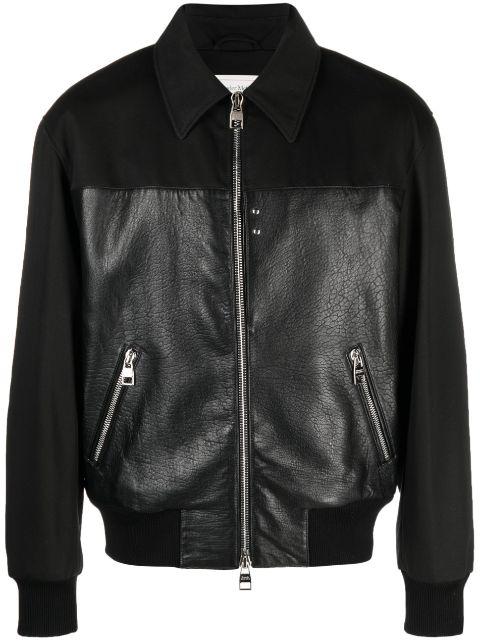 panelled zipped bomber jacket by ALEXANDER MCQUEEN
