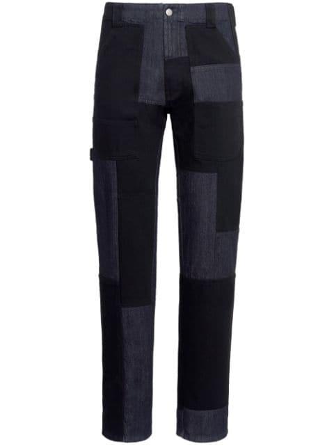 patchwork straight-leg jeans by ALEXANDER MCQUEEN